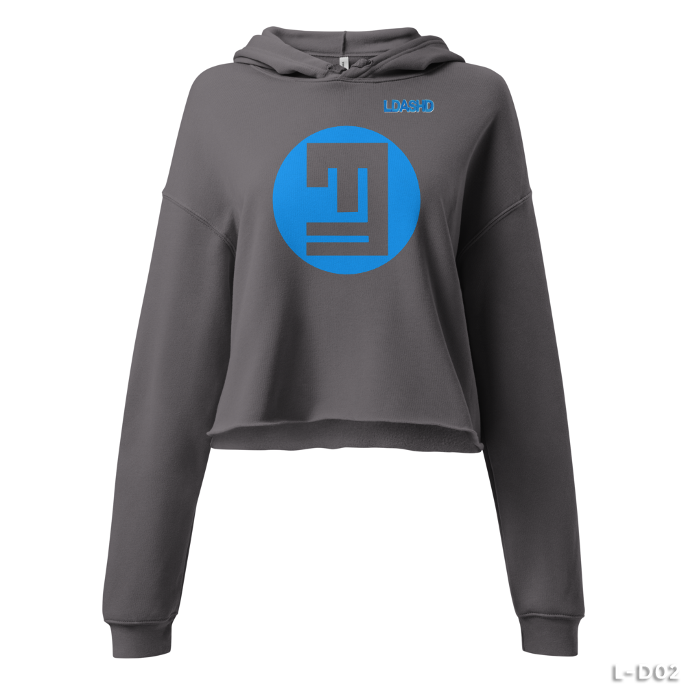 Grey Womens Cropped Hoody